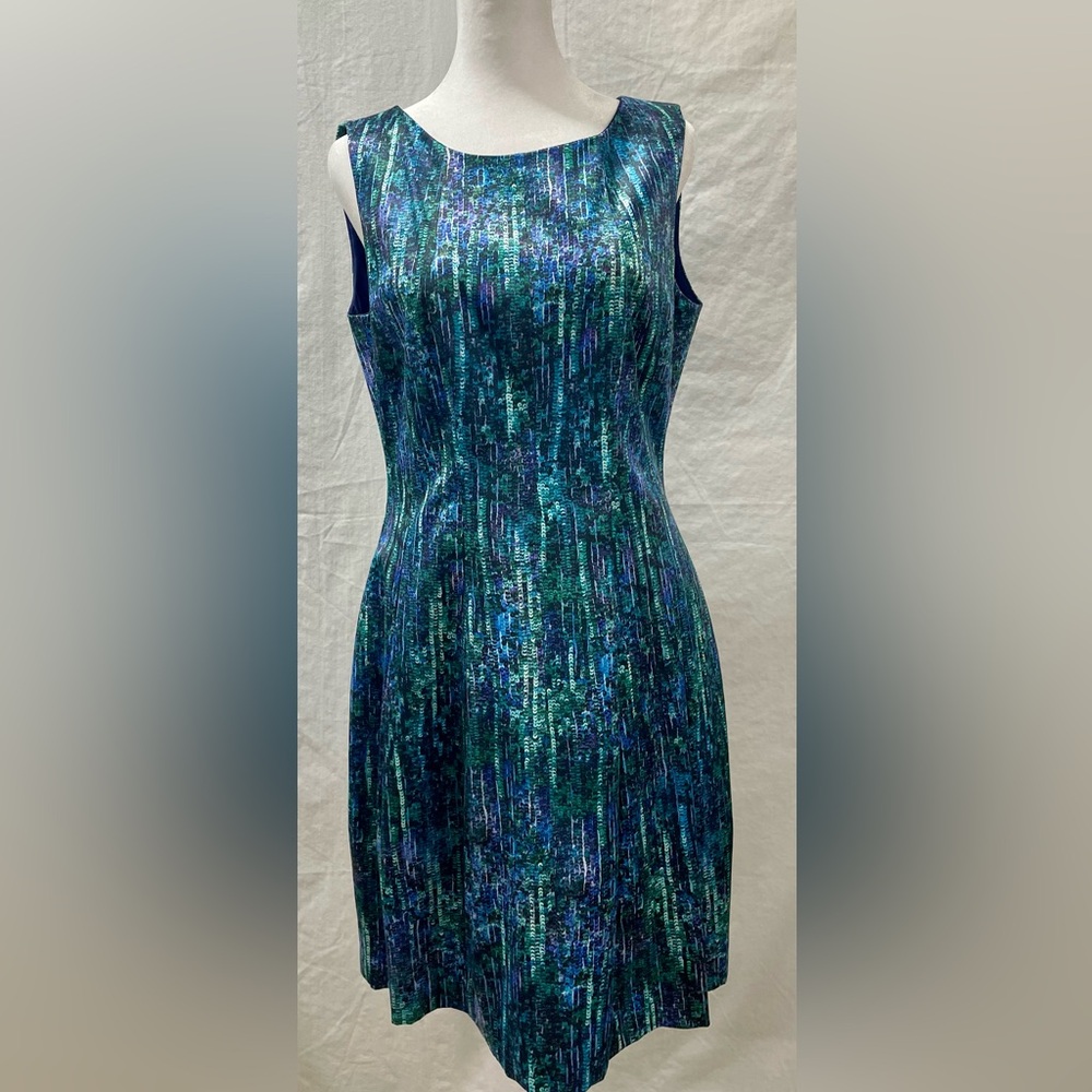 Zara Vibrant Blue and Green Maxi Dress